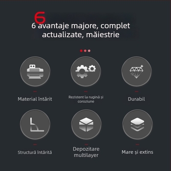 Cutie de unelte din oțel inoxidabil, portabilă - Capacitate mare, Cutie multifuncțională de depozitare a instrumentelor
