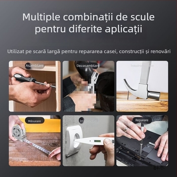 Set de unelte pentru reparații casnice, cu trusă de unelte montată în mașină, din oțel carbon, 81-100 piese