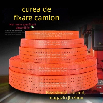 Curea de fixare a încărcăturilor din poliester, model 113, înaltă rezistență, pentru legarea încărcăturilor pe remorci