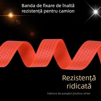 Curea de fixare a încărcăturilor din poliester, model 113, înaltă rezistență, pentru legarea încărcăturilor pe remorci