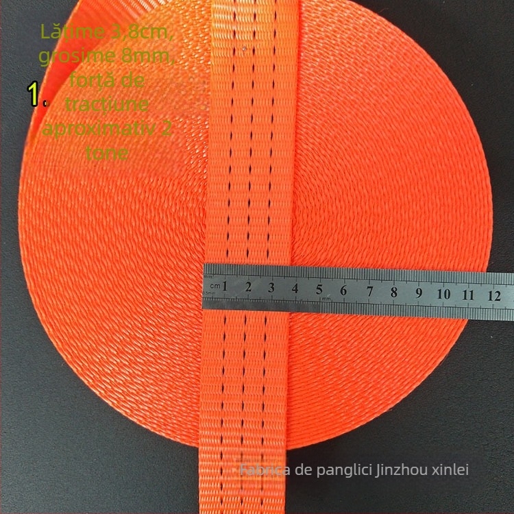Curea de fixare a încărcăturilor din poliester, model 113, înaltă rezistență, pentru legarea încărcăturilor pe remorci