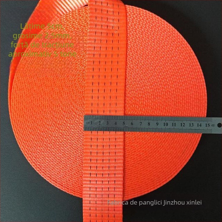 Curea de fixare a încărcăturilor din poliester, model 113, înaltă rezistență, pentru legarea încărcăturilor pe remorci