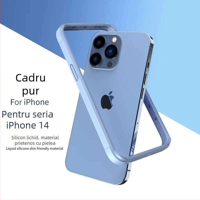 Carcasă pentru iPhone cu cadru din silicon — silicon moale, senzație de piele lichidă, compatibilă cu iPhone 11, 12 Pro, 12 Pro Max, 13 Pro Max, 14 Pro Max
