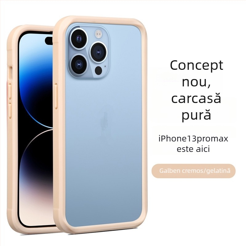 Carcasă pentru iPhone cu cadru din silicon — silicon moale, senzație de piele lichidă, compatibilă cu iPhone 11, 12 Pro, 12 Pro Max, 13 Pro Max, 14 Pro Max