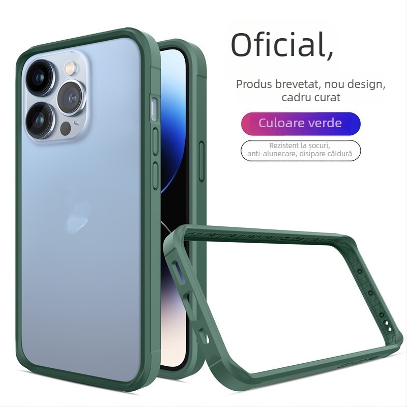 Carcasă pentru iPhone cu cadru din silicon — silicon moale, senzație de piele lichidă, compatibilă cu iPhone 11, 12 Pro, 12 Pro Max, 13 Pro Max, 14 Pro Max