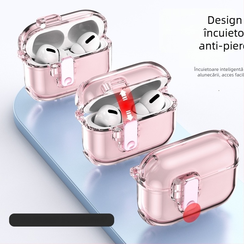 Cască protectie AirPods TPU, husă moale, design universal, finisaj electroplating, compatibil cu Apple AirPods