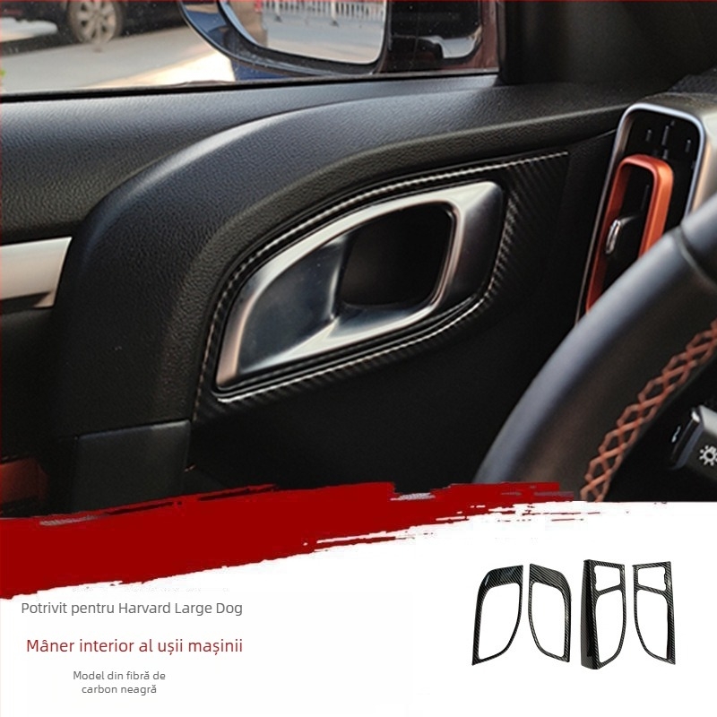 Film interior auto – ABS, turnare all-in-one, rezistent la zgârieturi și uzură, compatibil cu Haval Big Dog; potrivit pentru prizele de aer, butonul de pe volan, afișajul de navigație și panoul de control central.