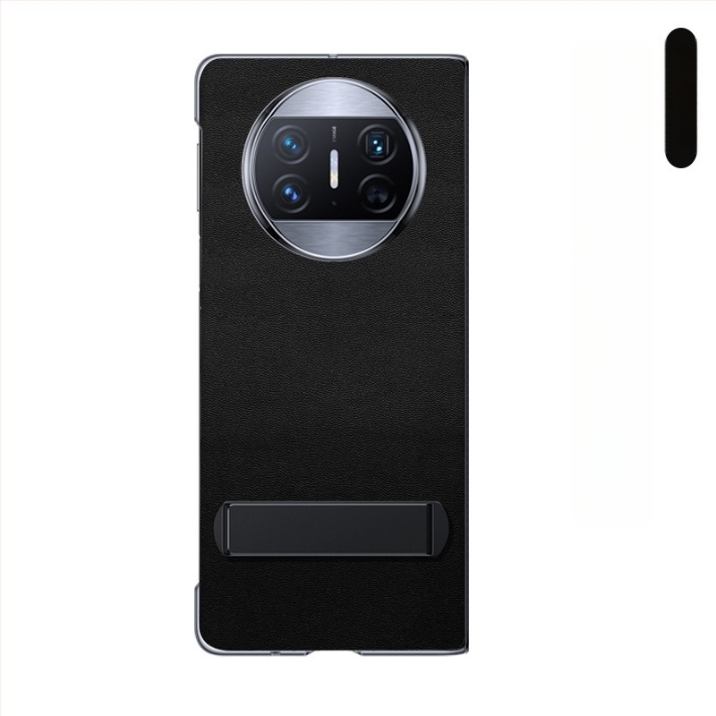 Husă de piele cu suport pentru Huawei Mate X6, protecție a cadrului frontal — Piele naturală, executată manual, personalizabilă