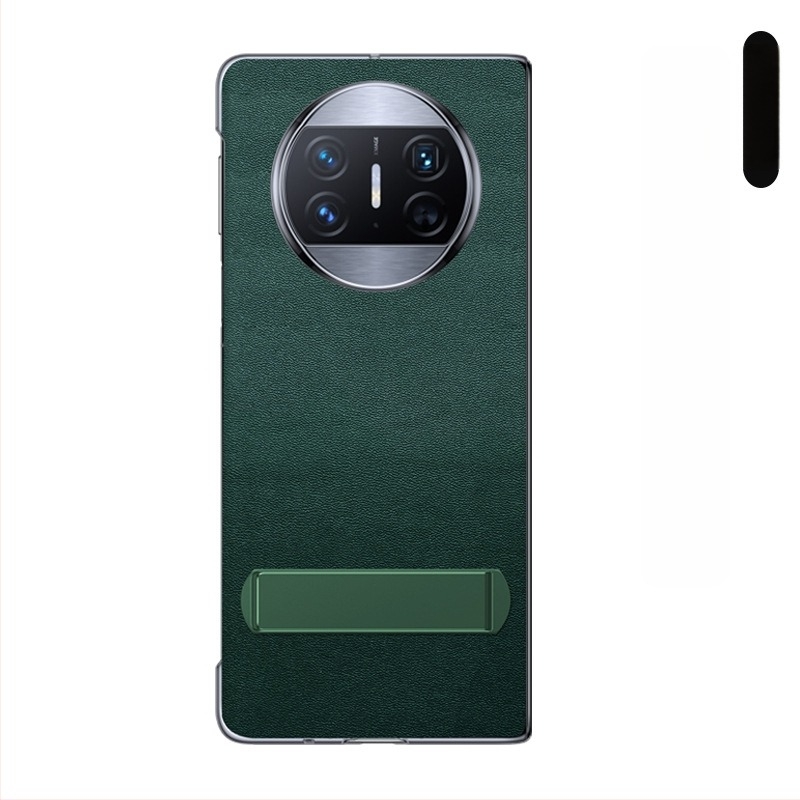 Husă de piele cu suport pentru Huawei Mate X6, protecție a cadrului frontal — Piele naturală, executată manual, personalizabilă