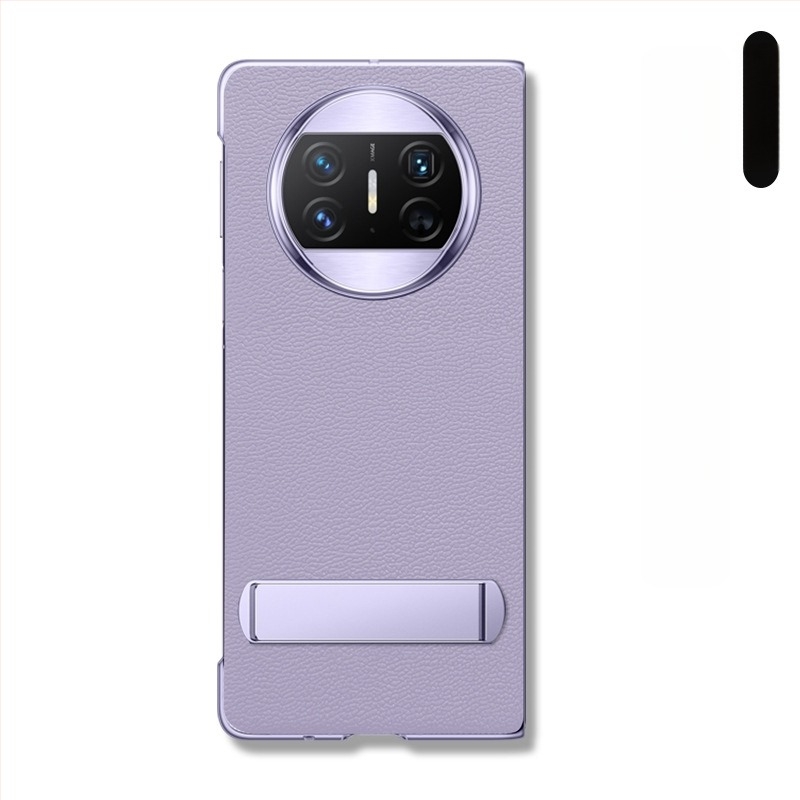 Husă de piele cu suport pentru Huawei Mate X6, protecție a cadrului frontal — Piele naturală, executată manual, personalizabilă