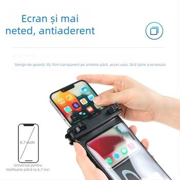 Seaflash husă impermeabilă TPU pentru telefon, 6,7 inch, cu fereastră transparentă pentru cameră, pentru drumeții și scufundări