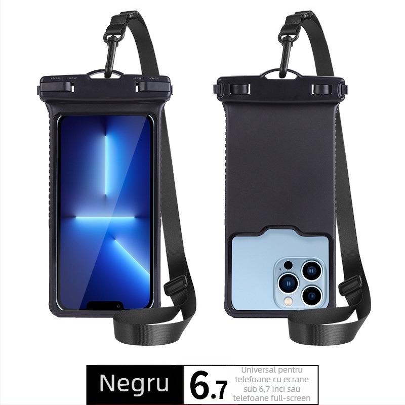 Seaflash husă impermeabilă TPU pentru telefon, 6,7 inch, cu fereastră transparentă pentru cameră, pentru drumeții și scufundări