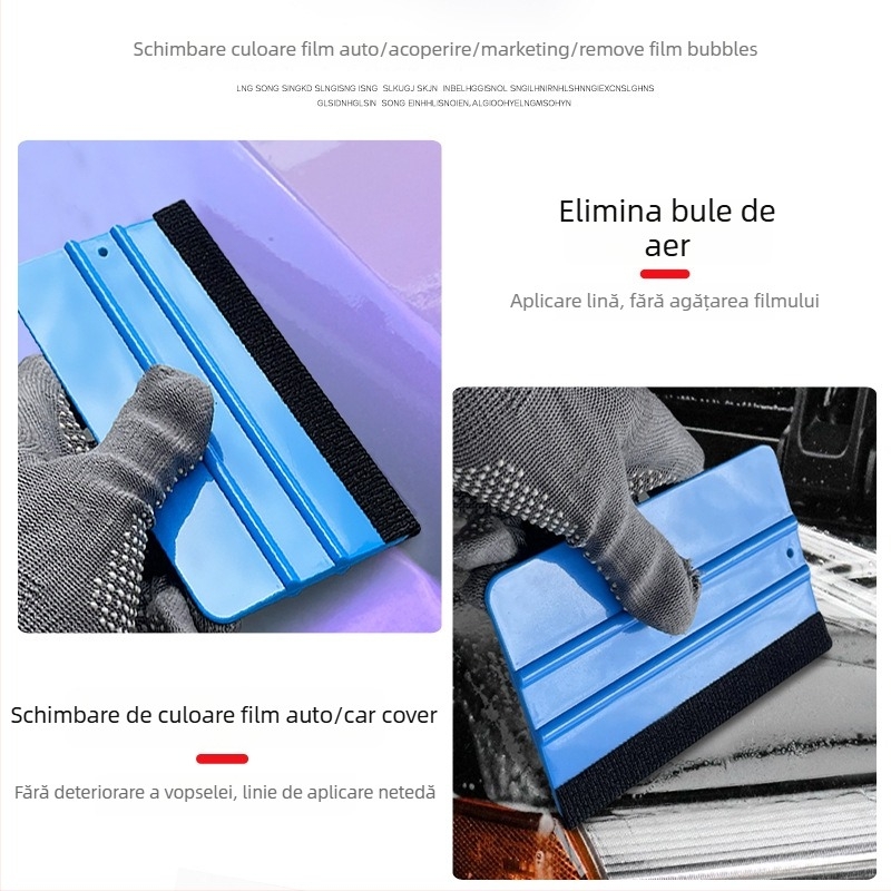 Instrument pentru folie auto: racletă pătrată din plastic, personalizabil