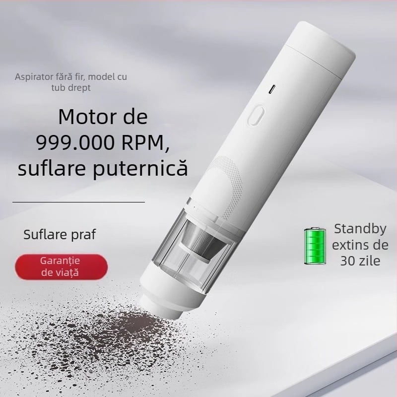 Aspirator de mână pentru mașină — 90W, aspirație 20000Pa, reîncărcabil, cablu 3 m