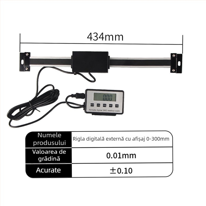 Caliper digital cu afișaj extern, utilizare duală orizontală/verticală pentru măsurarea deplasării. Brand: Shanghai Lianyu