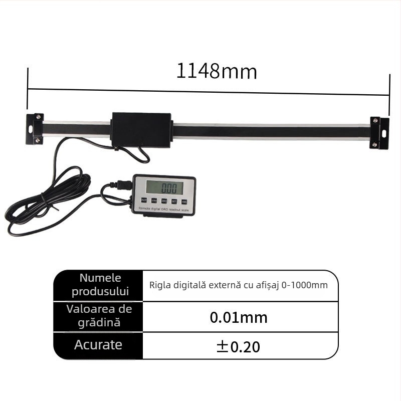 Caliper digital cu afișaj extern, utilizare duală orizontală/verticală pentru măsurarea deplasării. Brand: Shanghai Lianyu