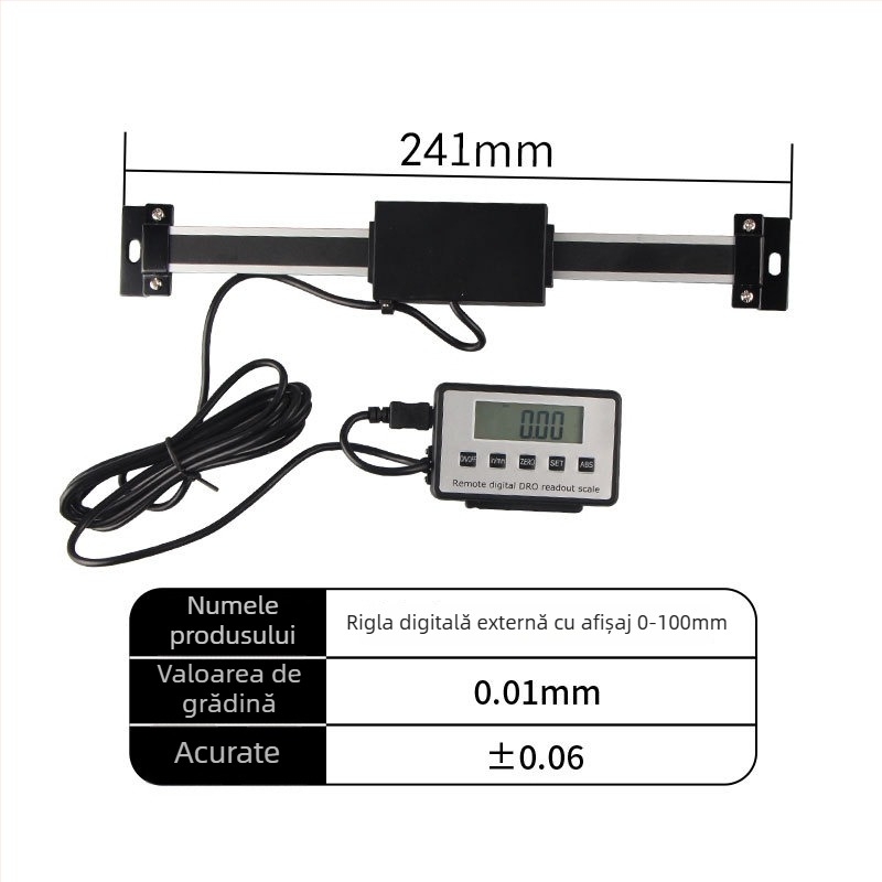 Caliper digital cu afișaj extern, utilizare duală orizontală/verticală pentru măsurarea deplasării. Brand: Shanghai Lianyu