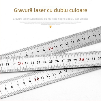 Riglă unghiulară din oțel inoxidabil, unghi drept 90°, instrument de măsură, triunghiular, pentru tâmplărie