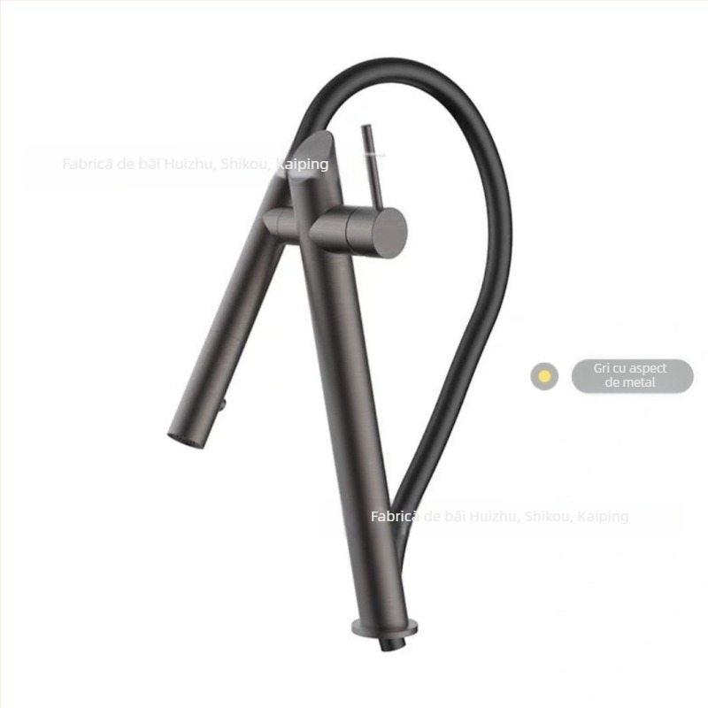 Robinet de bucătărie cu funcție de tragere, montaj încastrat, oțel inoxidabil, deschidere prin ridicare, robinet cu disc ceramic