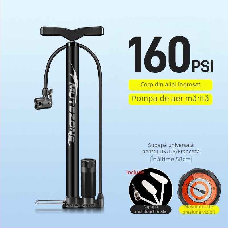 Pompa manuală pentru bicicletă Mingzong, cod produs Ltao863067395496, fără import