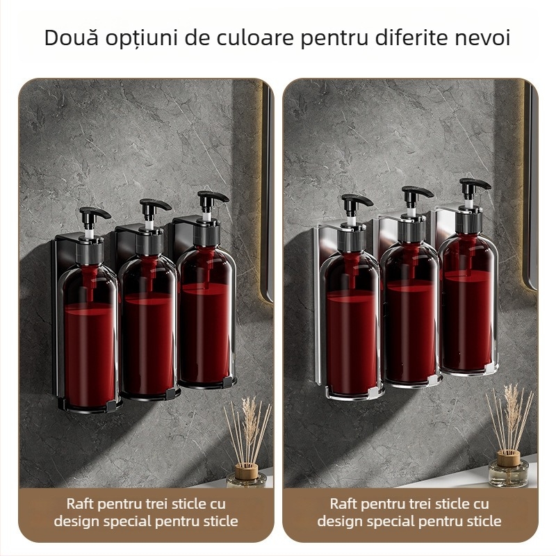 Suport dozator săpun din oțel inoxidabil – finisaj șlefuit, stil luxos discret, funcționare prin apăsare manuală, greutate 400 g