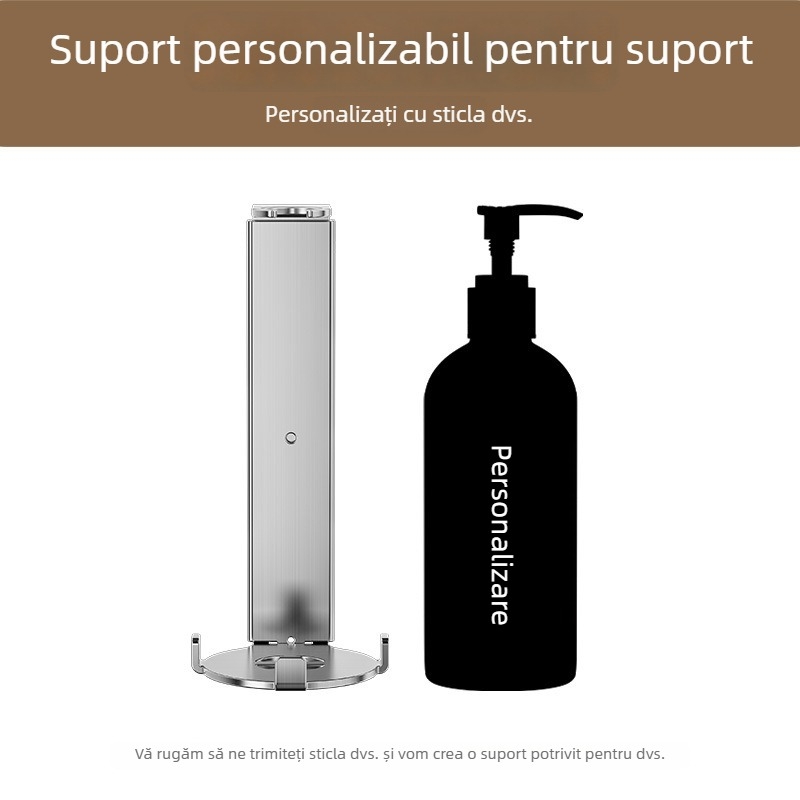 Suport dozator săpun din oțel inoxidabil – finisaj șlefuit, stil luxos discret, funcționare prin apăsare manuală, greutate 400 g