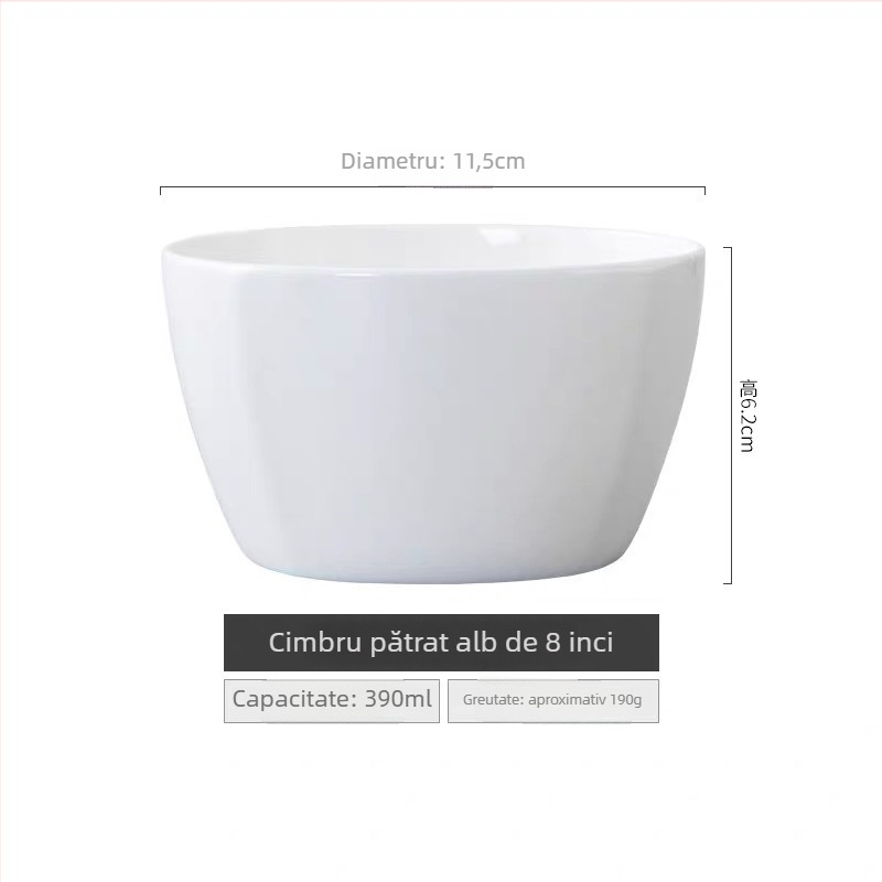 Set Nordic de farfurii și boluri din ceramică cu finisaj sub-glazură – rotunde, compatibil cu microunde