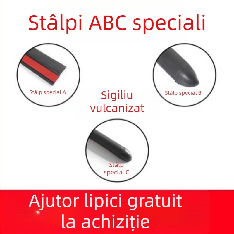 Bandă de etanșare a ușii auto din cauciuc – silicon, impermeabilă, rezistentă la praf și universală, dublu strat
