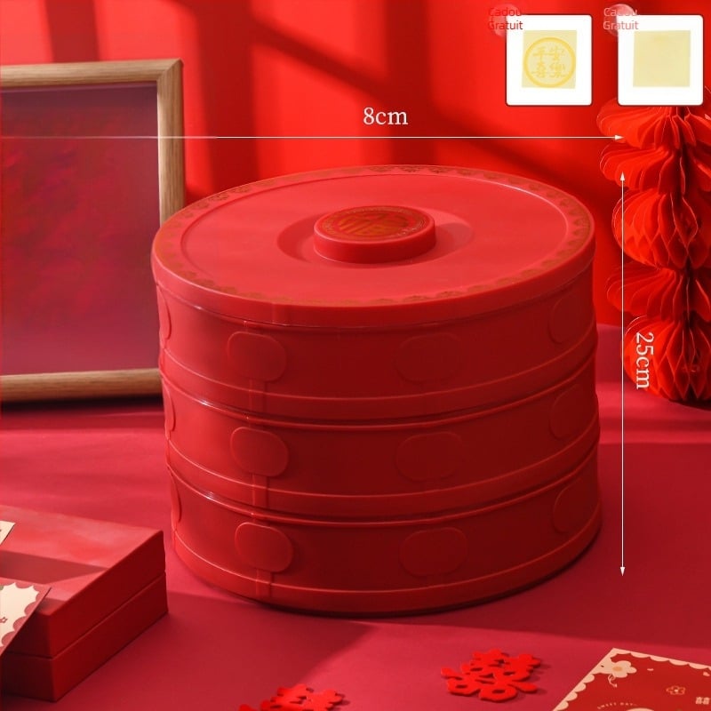 Farfurie pentru fructe, plastic, stil festiv în noul stil chinezesc; brand Happy pat; lansată în 2022; calitate premium.