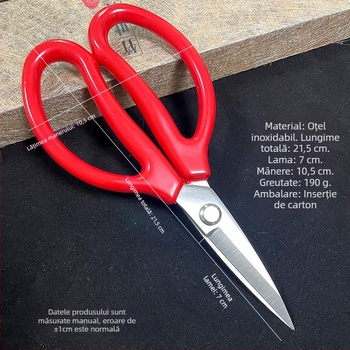 Foarfece de bucătărie cu acoperire din cauciuc, oțel inoxidabil, rezistente, multifuncționale, tăierea oaselor pentru pui și pește