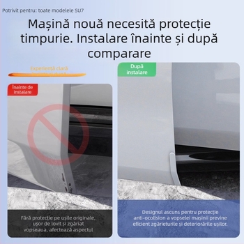 Bandă anti-coliziune pentru ușă, model Su7, material ABS, compatibilă cu Xiaomi