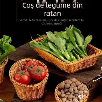 Coș de legume din plastic, design modern simplu, pentru salate și legume, calitate de primă clasă, utilizare comercială