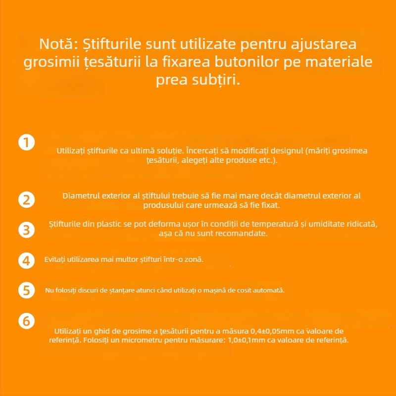 Buton din nailon cu ochi și șaibă din plastic transparent – element de fixare pentru paltoane și haine