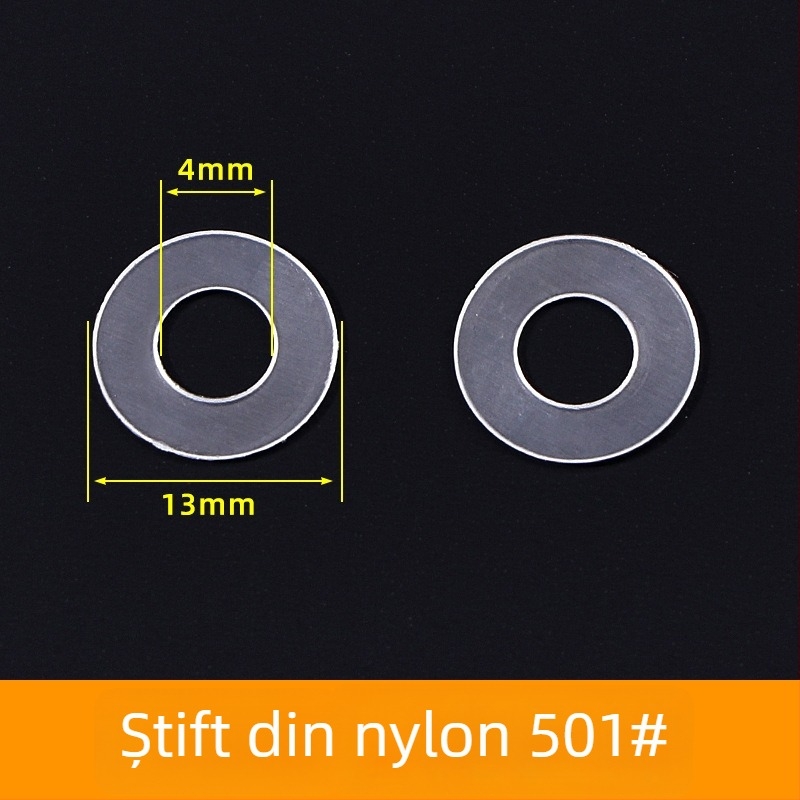 Buton din nailon cu ochi și șaibă din plastic transparent – element de fixare pentru paltoane și haine