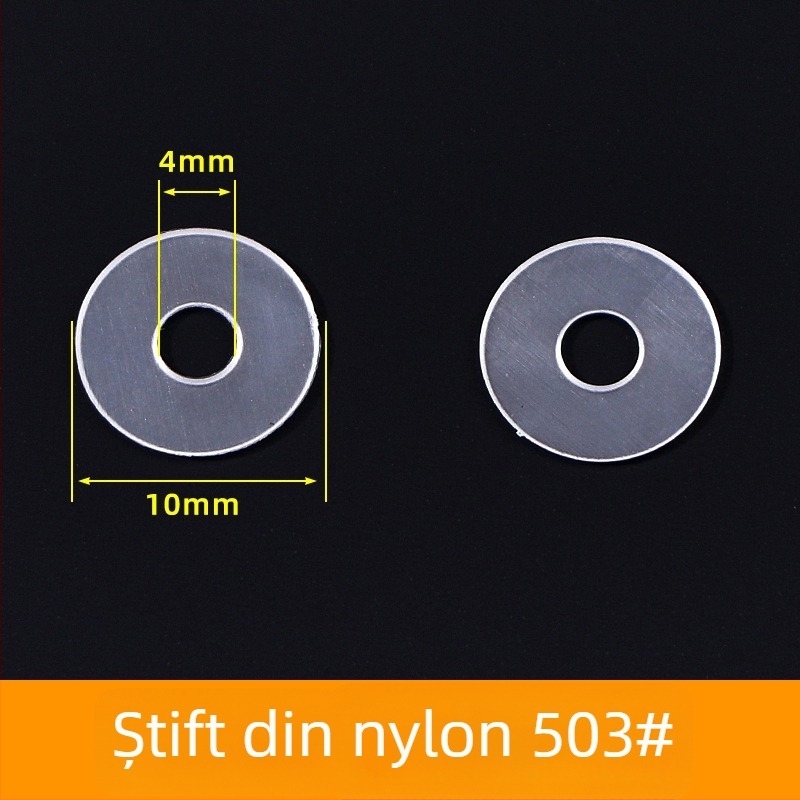 Buton din nailon cu ochi și șaibă din plastic transparent – element de fixare pentru paltoane și haine