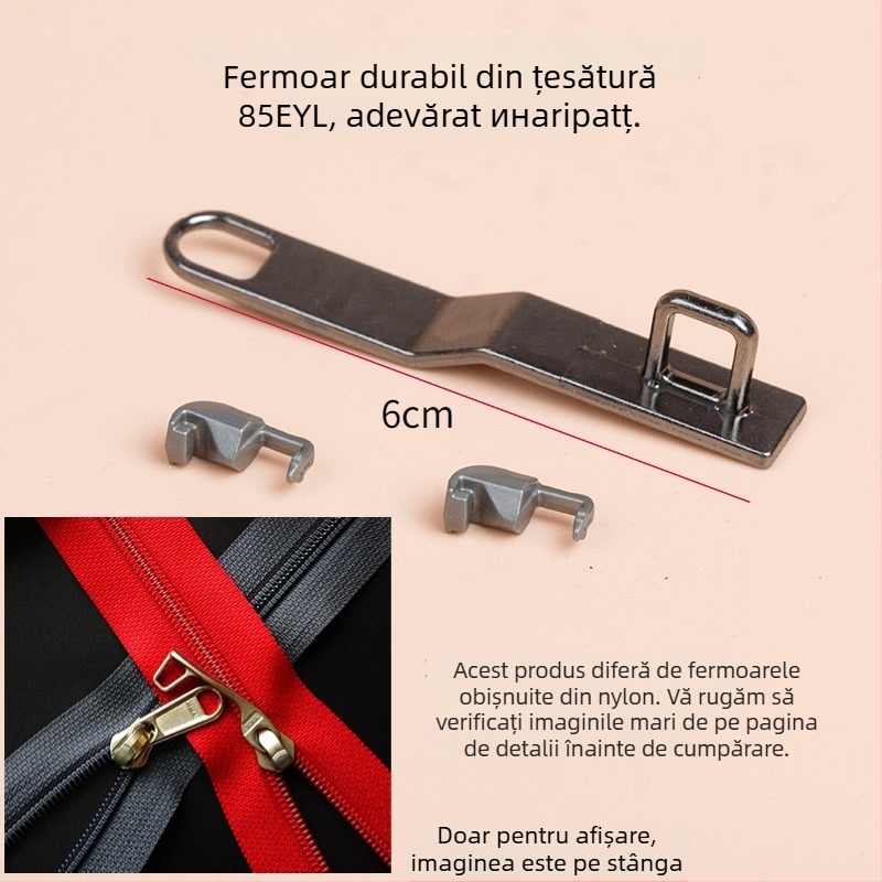 Încuietoare fermoar bagaje – Ykks, aliaj zinc, stil trompă de elefant, pentru uz casnic și genți, produs special