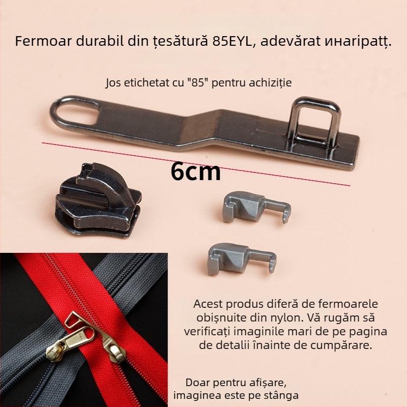 Încuietoare fermoar bagaje – Ykks, aliaj zinc, stil trompă de elefant, pentru uz casnic și genți, produs special