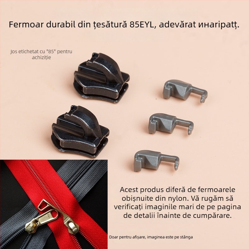 Încuietoare fermoar bagaje – Ykks, aliaj zinc, stil trompă de elefant, pentru uz casnic și genți, produs special