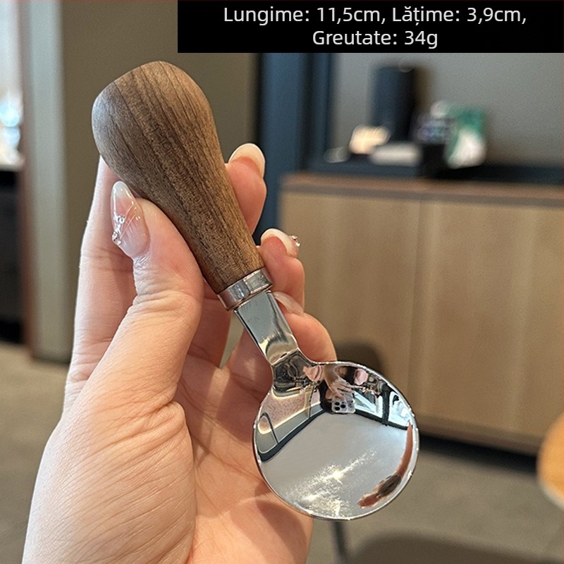 Lingură din oțel inoxidabil în formă de urs, stil simplu, finisaj oglindă, personalizare disponibilă