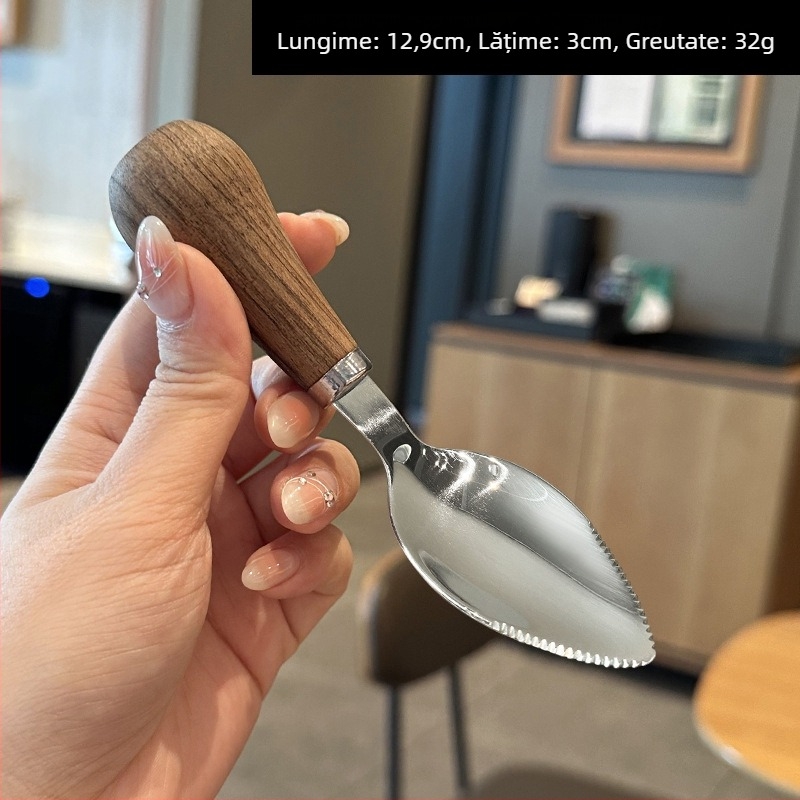 Lingură din oțel inoxidabil în formă de urs, stil simplu, finisaj oglindă, personalizare disponibilă