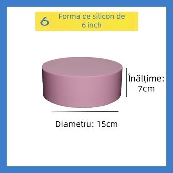 Formă rotundă din silicon pentru prăjituri, decor fondant DIY și practică de glazură
