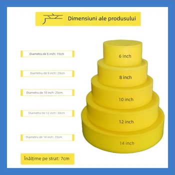 Formă rotundă din silicon pentru prăjituri, decor fondant DIY și practică de glazură