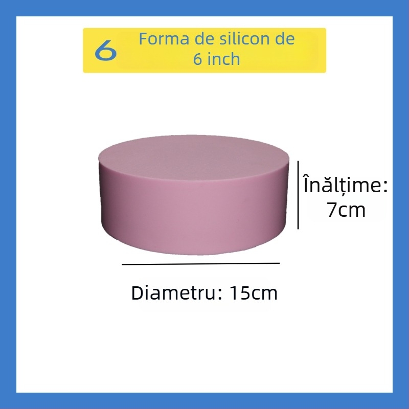Formă rotundă din silicon pentru prăjituri, decor fondant DIY și practică de glazură