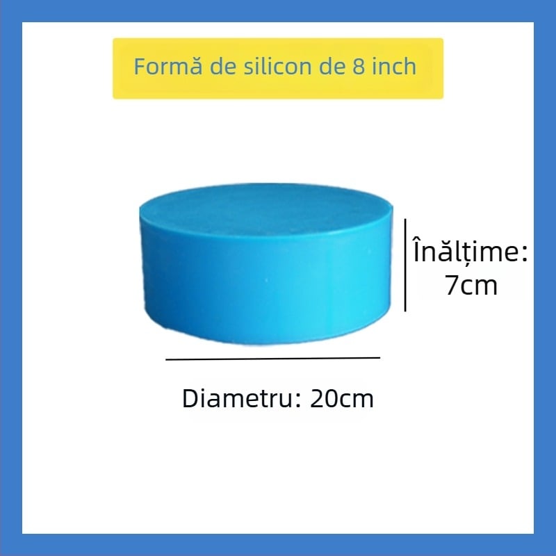 Formă rotundă din silicon pentru prăjituri, decor fondant DIY și practică de glazură