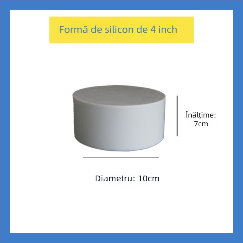 Formă rotundă din silicon pentru prăjituri, decor fondant DIY și practică de glazură