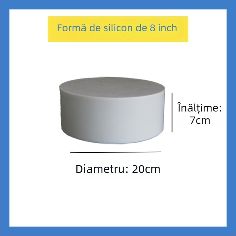 Formă rotundă din silicon pentru prăjituri, decor fondant DIY și practică de glazură