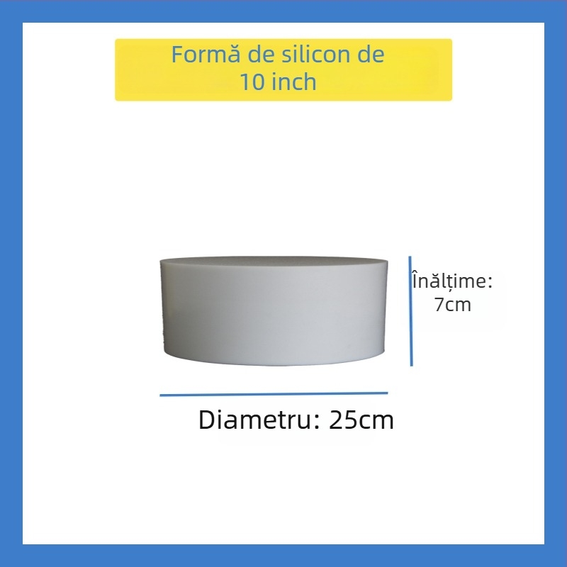 Formă rotundă din silicon pentru prăjituri, decor fondant DIY și practică de glazură