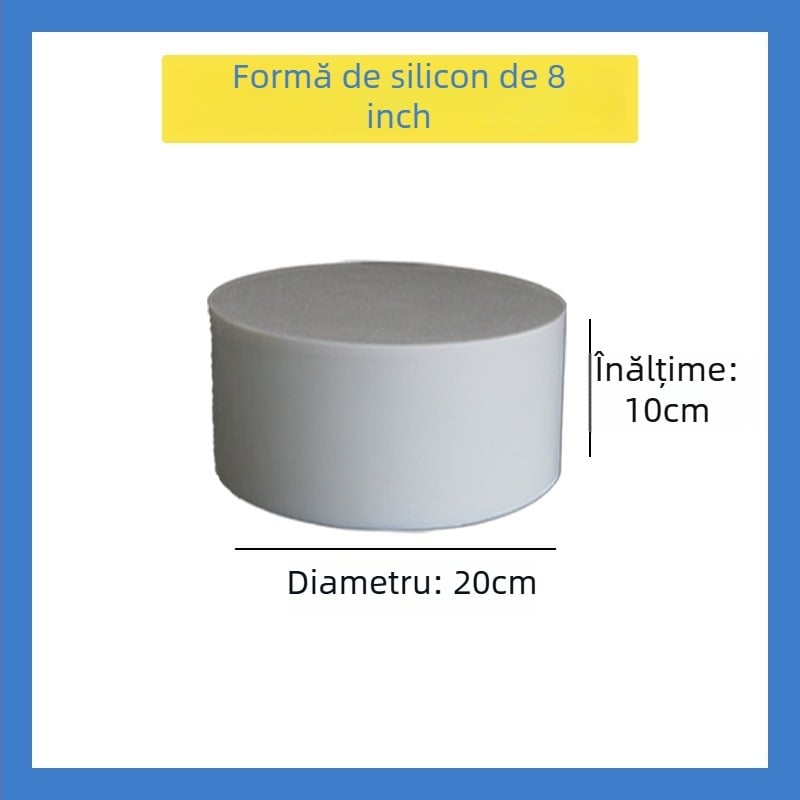 Formă rotundă din silicon pentru prăjituri, decor fondant DIY și practică de glazură