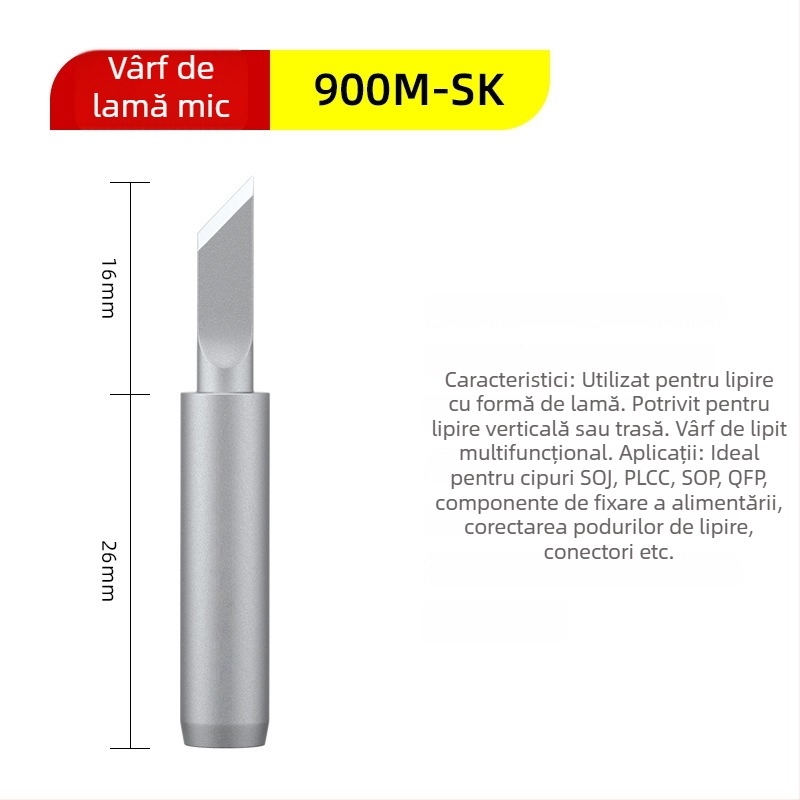 Vârfuri de lipit pentru fierul de lipit – LIHONK/Macro, seria 900m, vârfuri tăietor/rotund/ascuțit/potcoavă