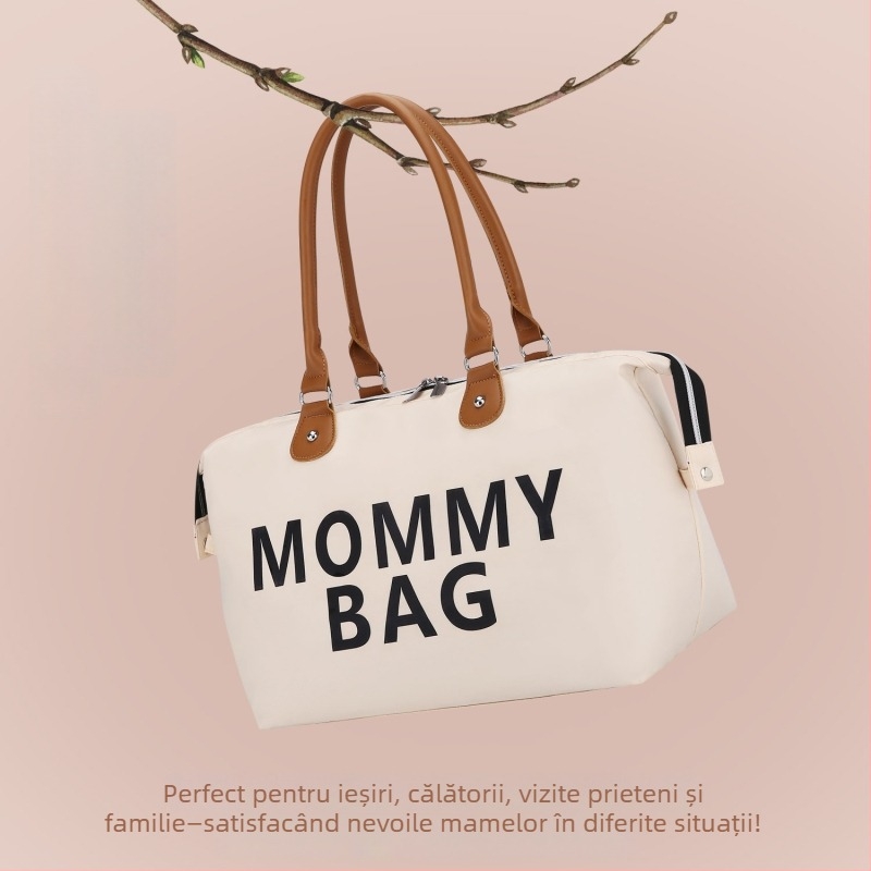 Set de trei genți pentru scutece, geantă din pânza pentru mămici, impermeabilă, ultra-ușoară, separare umed/uscat